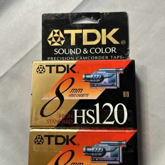 Sealed 2x TDK 8mm HS120 Video Camcorder Cassette Tape High Standard - Picture 7 of 7